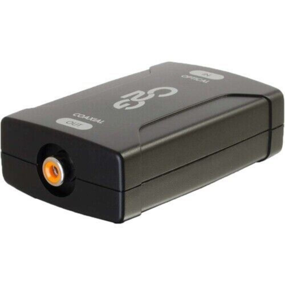C2G Cables To Go 40018 Coaxial to TOSLINK Optical Digital Audio Converter, Black